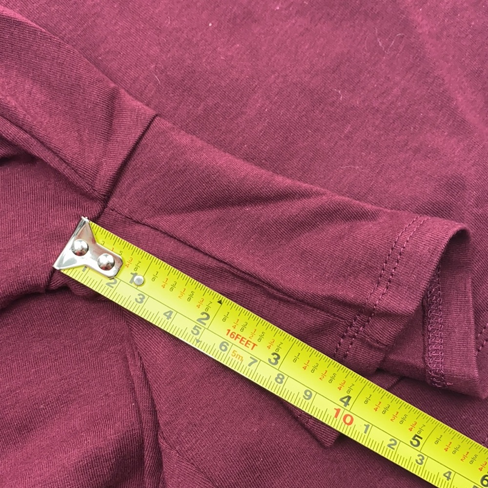 PREMIUM COTTON SHORTS Size Medium  W. WIDE WAIST BAND BURGUNDY - Picture 7 of 10